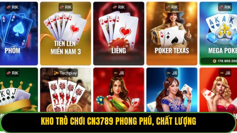 Kho trò chơi KUBET77 phong phú, chất lượng